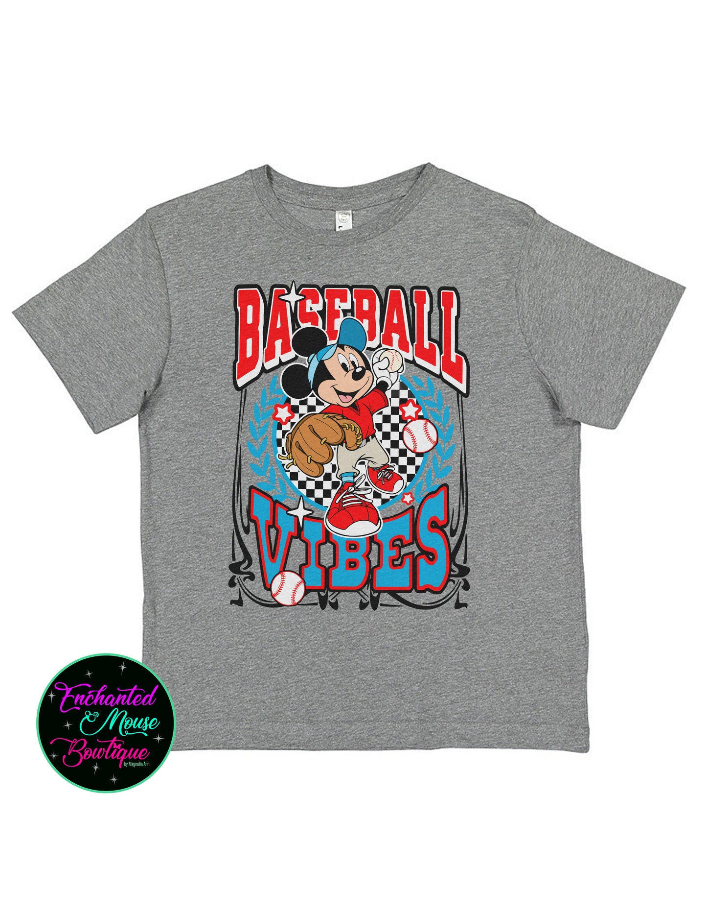 Mickey Baseball Vibes Shirt, Disney Shirt, Baseball Disney Shirt, Kids Disney Shirt, Kids Baseball Shirt, Mickey Mouse Shirt, Baseball Lover Tee