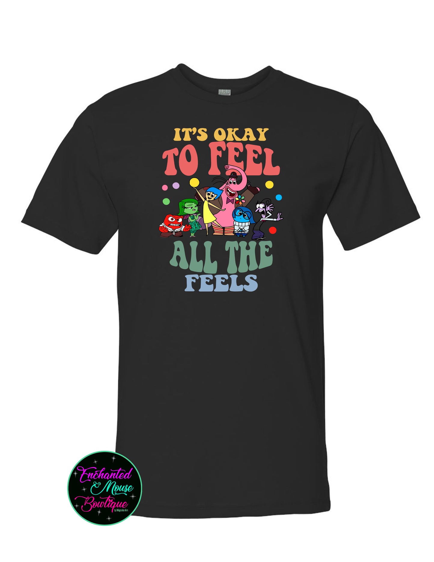 Inside Out, It's Okay To Feel All The Feels Shirt, Disney Shirt, Mental Health Shirt, Inside Out Shirt, Inside Out Characters Shirt, Anxiety Shirt