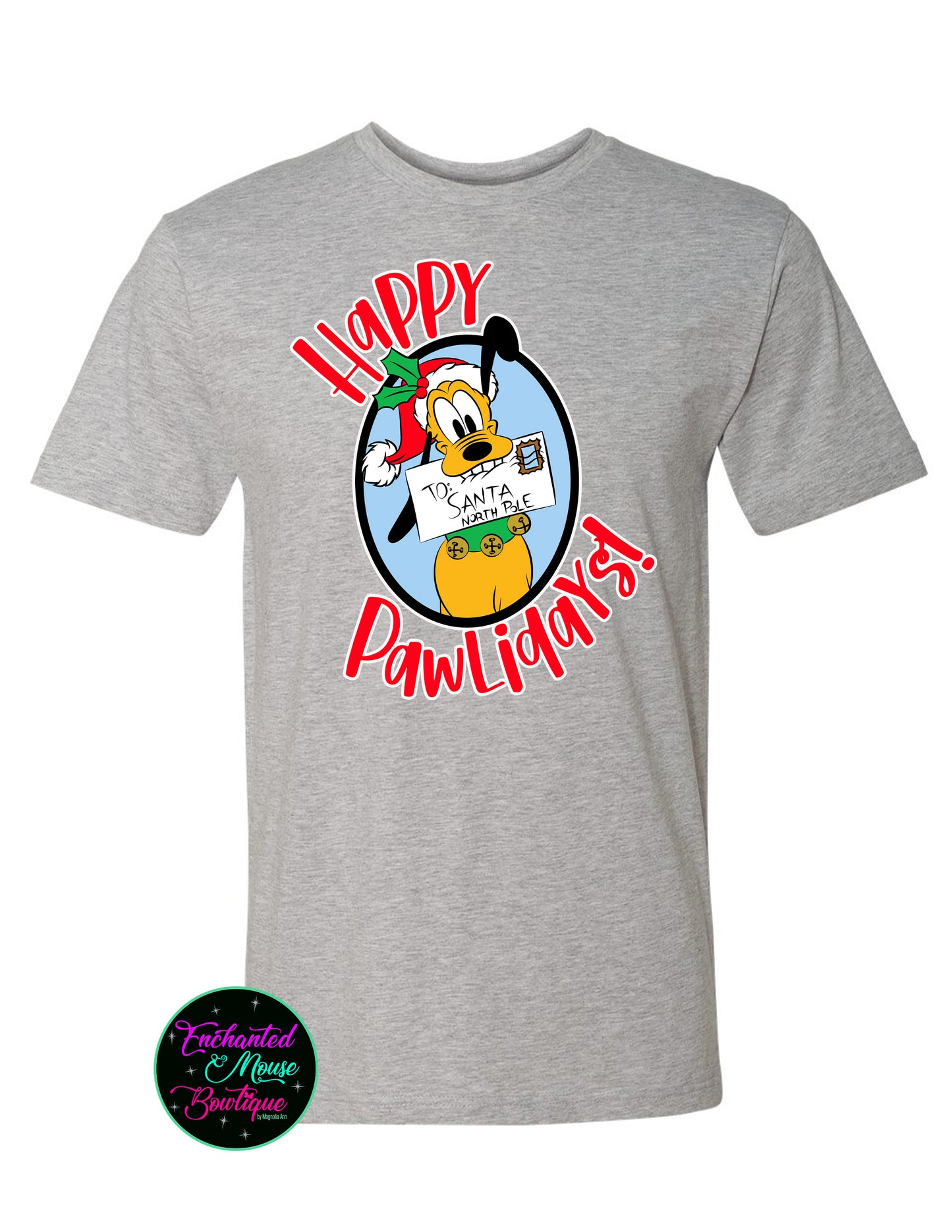 Happy Pawlidays Pluto Christmas Shirt, Christmas Disney Shirt, Kids Christmas Shirt, Matching Disney Shirts, Plus Size Disney Shirt, Pluto Tee