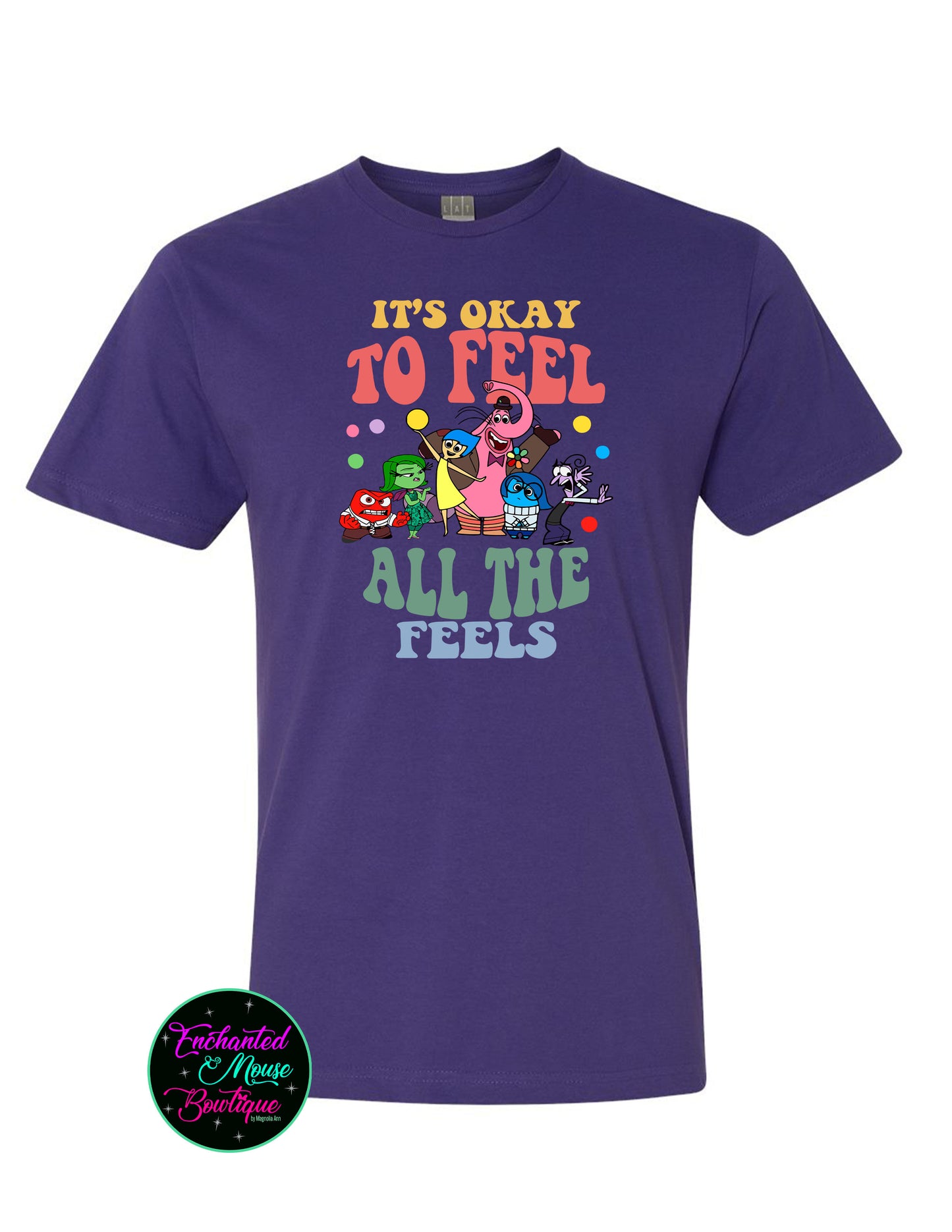 Inside Out, It's Okay To Feel All The Feels Shirt, Disney Shirt, Mental Health Shirt, Inside Out Shirt, Inside Out Characters Shirt, Anxiety Shirt