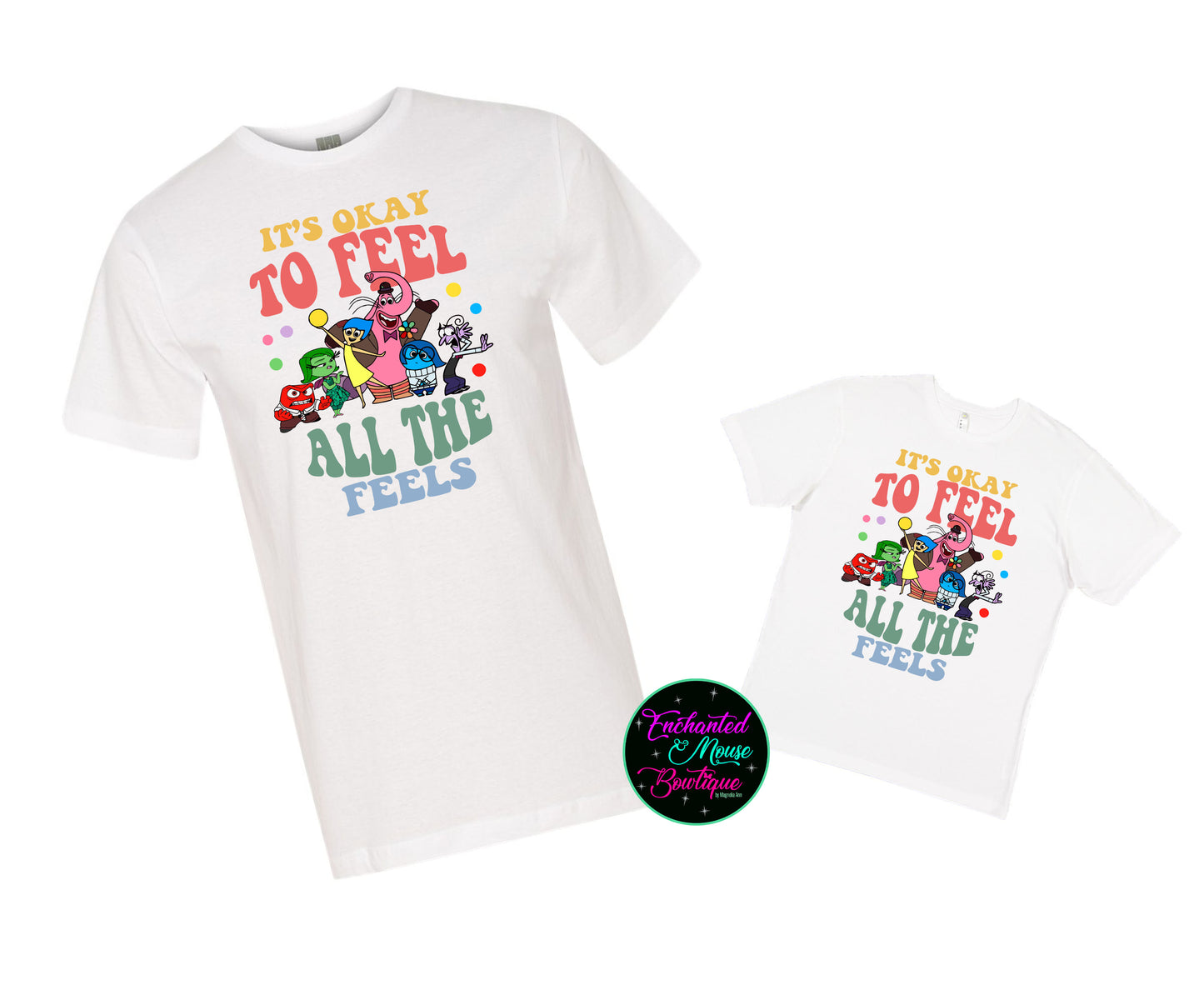 Inside Out, It's Okay To Feel All The Feels Shirt, Disney Shirt, Mental Health Shirt, Inside Out Shirt, Inside Out Characters Shirt, Anxiety Shirt
