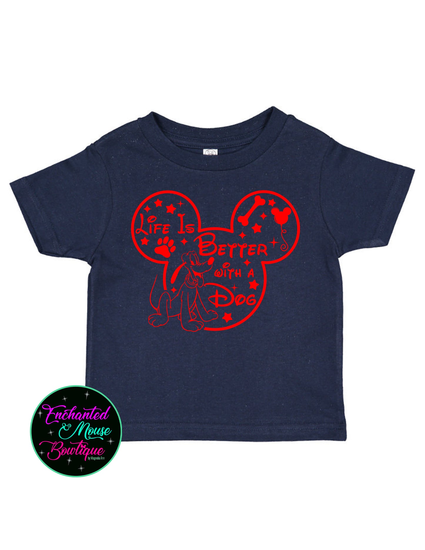 Life is Better with a Dog, Pluto Shirt, Disney Shirt, Toddler Disney Shirt, Kids Disney Shirt, Mickey Mouse Shirt, Dog Shirt