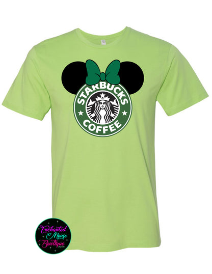 Starbucks Minnie Shirt, Starbucks Shirt, Minnie Shirt, Matching Disney Shirt, Plus Size Disney Shirt, Coffee Lover, Disney Adult, Mom Life