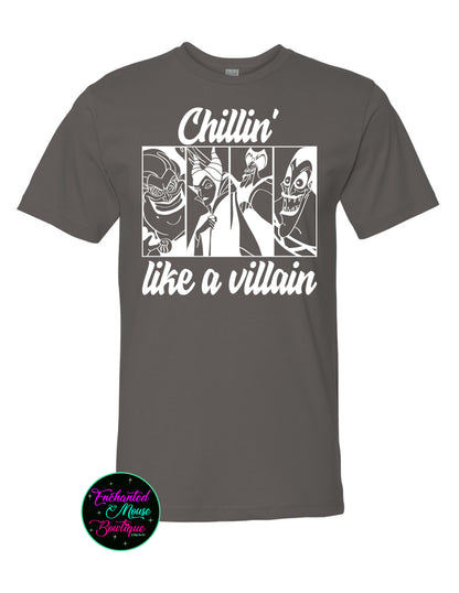 Chillin Like A Villain, Villain Shirt, Disney Villain Shirt, Disney Witches Shirt, The Evil Queen Shirt, Maleficent Shirt, Ursula Shirt