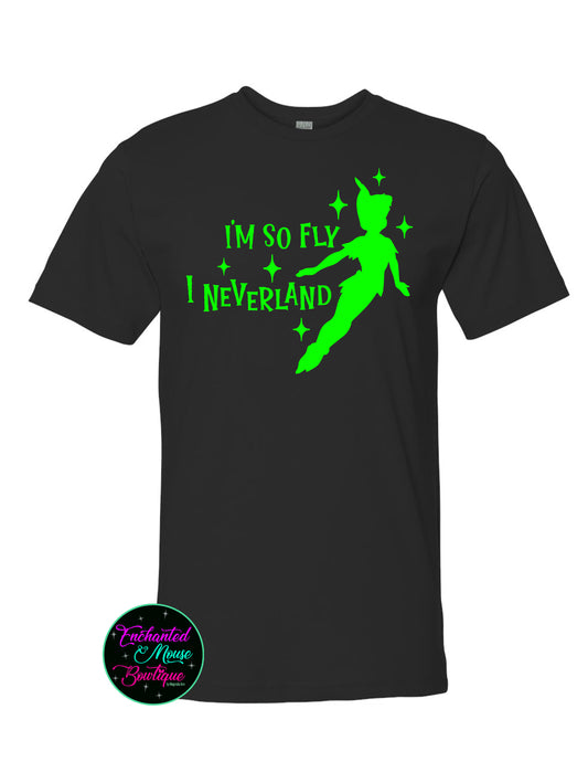 I'm So Fly I Neverland, Peter Pan Shirt, Disney Shirt, Plus Size Disney Tee, Disney Vacation Shirt, Neverland Shirt, Disney Movie Shirt