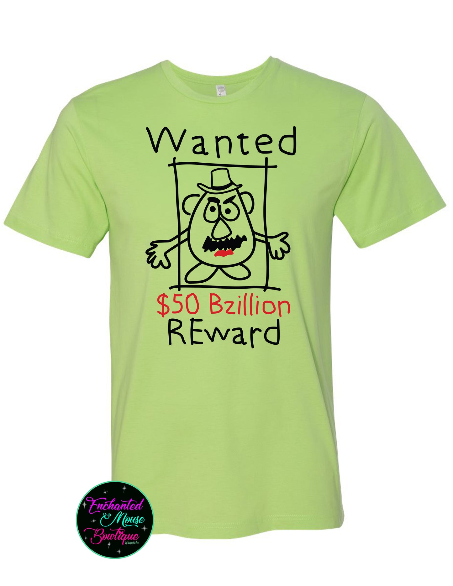Toy Story Mr. Potato Head Wanted Reward Shirt, Funny Toy Story Shirt, Disney Toy Story Shirt, Mr. Potato Shirt, Kids Mr Potato Head Shirt