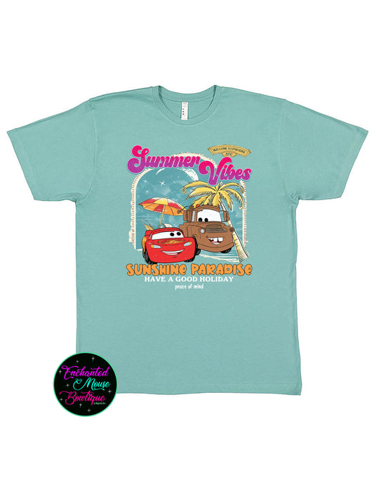 Cars Summer Vibes, Disney Cars Shirt, Disney Summer Vibes Shirt, Disneyland Cars Shirt, Lightening McQueen Shirt, Tow Mater Shirt, Cars Pixar Shirt, Summer Tee