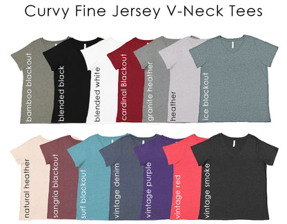 Custom Design Plus Size V-Neck Shirt, Sizes 1X-4X, Create Your Own Design, Women's Fine Jersey V Neck T-shirt, Plus Size Clothing, Plus Size T Shirt