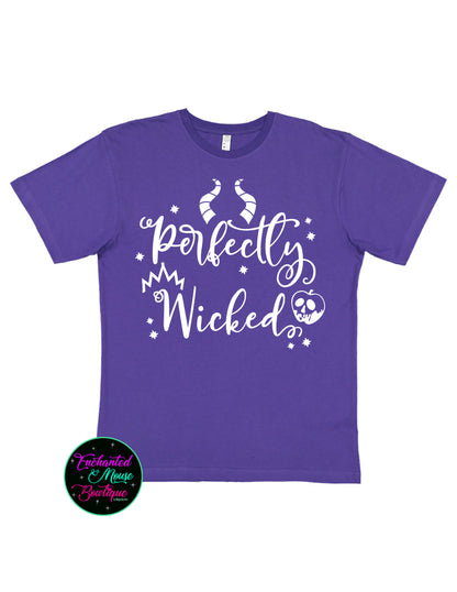 Perfectly Wicked, Villain Shirt, Disney Villain Shirt, Disney Witches Shirt, The Evil Queen Shirt, Maleficent Shirt, Ursula Shirt, Plus Size Villain Shirt