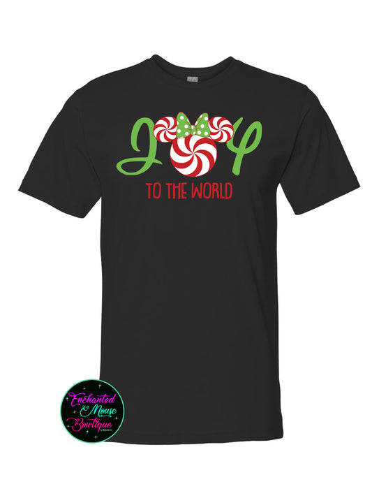 Joy to the World Disney Shirt, Christmas Disney Shirt, Minnie Christmas Shirt, Matching Disney Shirts, Disney Shirt, Plus Size Disney Shirt