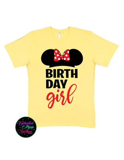 Minnie Mouse Birthday Girl Shirt, Minnie Mouse Birthday T-shirt, Minnie Mouse Shirt, Disney Birthday Party T-shirt, Disney Birthday Shirt
