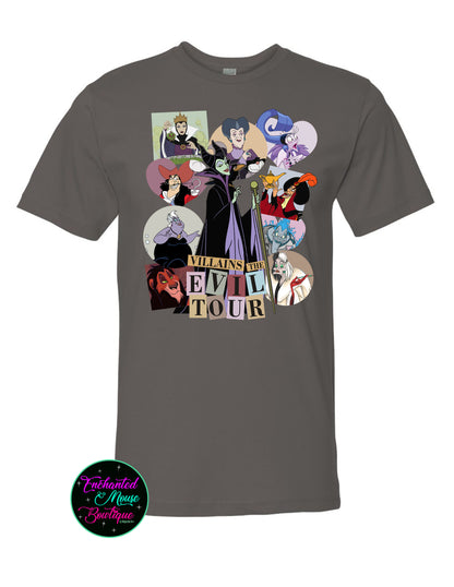 Villains The Evil Tour, Villain Shirt, Disney Villain Shirt, Matching Shirts, Disney Witches Shirt, The Evil Queen Shirt, Maleficent Shirt