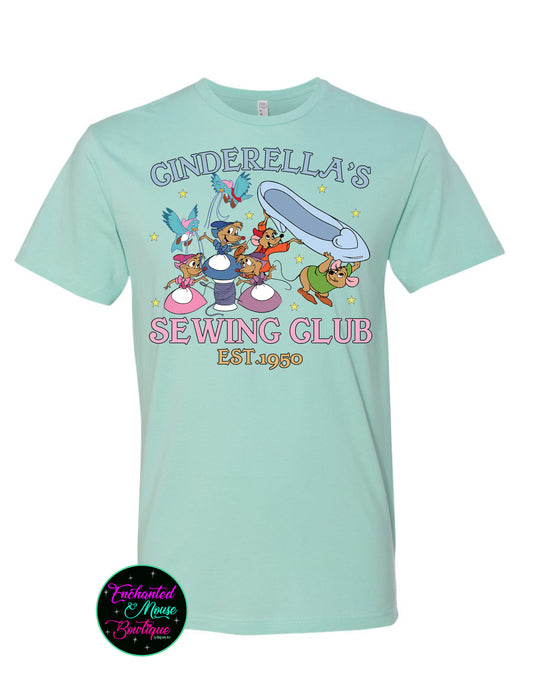 Cinderella's Sewing Club, Cinderella Shirt, Disney Princess Shirt, Vintage Disney Princess Sewing Shirt, Disney Family Vacation Shirt