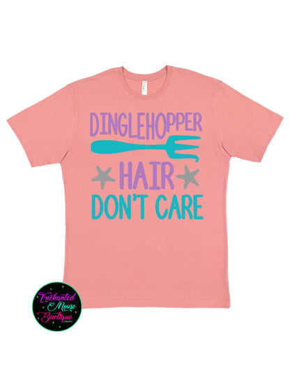 Dinglehopper Hair Don't Care, The Little Mermaid Shirt, Ariel Shirt, Disney Princess Shirt, Disney Shirt, Disney Family Matching Shirts