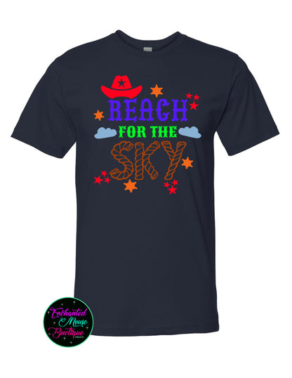 Reach For The Sky, Toy Story Shirt, Woody Shirt, Buzz Lightyear Shirt, Disney Toy Story, Cowboy Woody and Buzz Shirt, Disney Kids Shirt