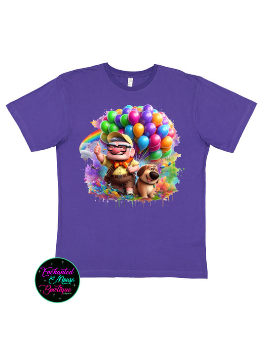 Disney Pixar Up Shirt, A World Of Adventure Awaits, Rainbow Balloons Tee, Disney Vacation, Disney Up Movie Shirt, Up Balloon Shirt, Up Movie