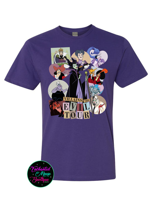 Villains The Evil Tour, Villain Shirt, Disney Villain Shirt, Matching Shirts, Disney Witches Shirt, The Evil Queen Shirt, Maleficent Shirt