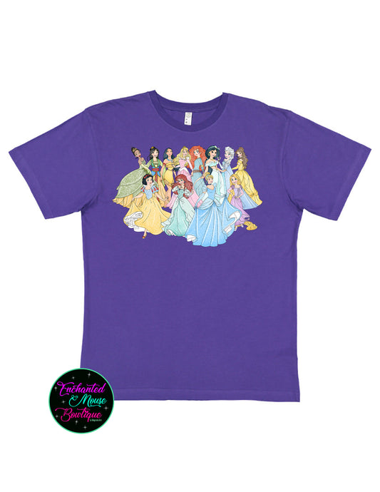 Watercolor Disney Princess Shirt, Disney Girl Tee, Disney Princess Shirt, Girls Trip Shirt, Princess Tee, Disney Princess Tee