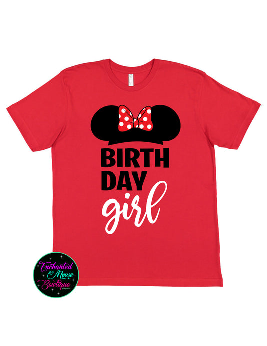Minnie Mouse Birthday Girl Shirt, Minnie Mouse Birthday T-shirt, Minnie Mouse Shirt, Disney Birthday Party T-shirt, Disney Birthday Shirt