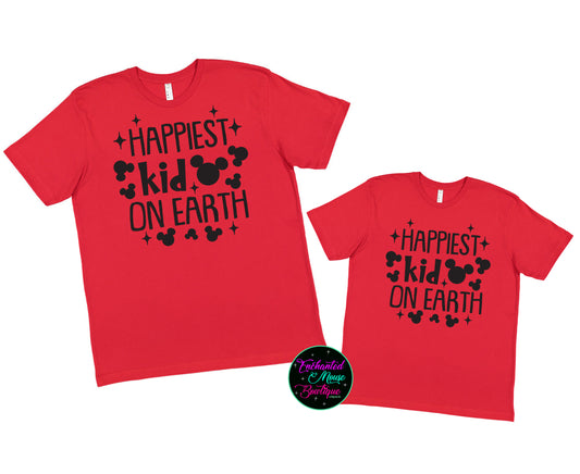 Happiest Kid On Earth, Disney Shirt, Kids Disney Shirt, Infant Disney Shirt, Toddler Disney Shirt, Matching Disney Family Shirt, Disney Tee
