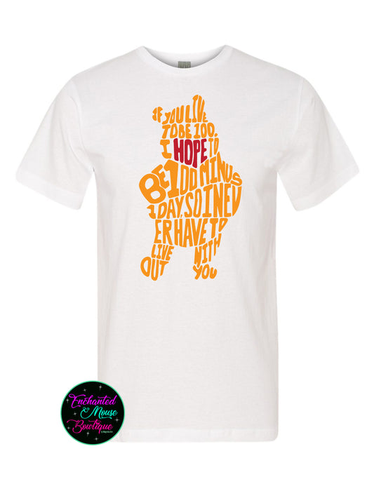 If You Live to be 100 Winnie The Pooh Shirt, Winnie The Pooh Disney Shirt, Pooh Shirt, Disney Pooh T-Shirt, Disney World Shirt, Disneyland Shirt