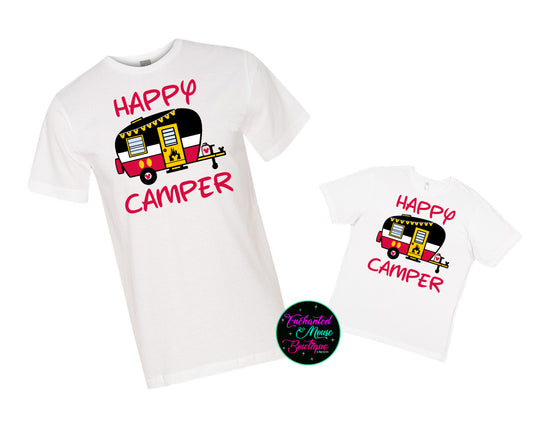 Happy Camper Shirt, Disney Fort Wilderness Happy Camper Shirt, WDW Campground Tee, Disneyland Family Matching, Fort Wilderness T-Shirt, Camping Shirt, Glamping