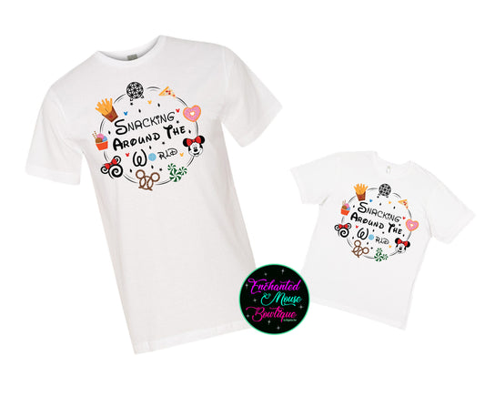 Snacking Around the World, Epcot Shirt, Matching Family Shirts, Disney Shirt, Toddler Disney Shirt, Kids Disney Shirt, Family Vacation Shirt