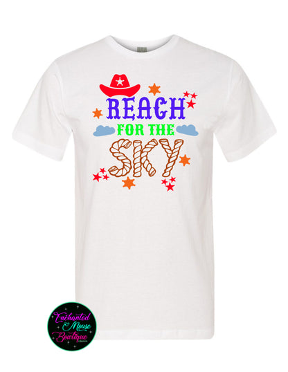 Reach For The Sky, Toy Story Shirt, Woody Shirt, Buzz Lightyear Shirt, Disney Toy Story, Cowboy Woody and Buzz Shirt, Disney Kids Shirt