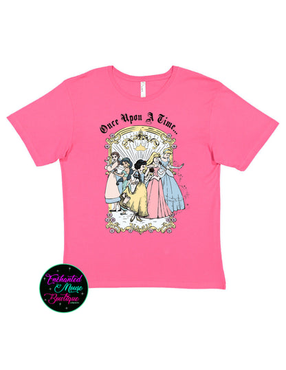 Once Upon A Time Shirt, Disney Princess Shirt, Princess Tee, Disney Girls Shirt, Princess Shirt, Princess Girls Shirt, Disney Girls Trip