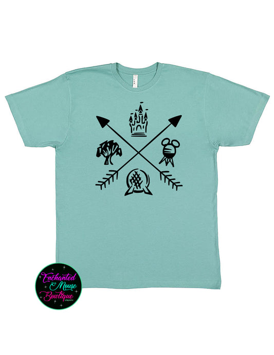 All Four Parks, Disneyworld Parks Shirt, Disney World Shirts, Disney Vacation Shirts, Matching Family Shirts, Magic Kingdom Shirts, Animal Kingdom Shirts