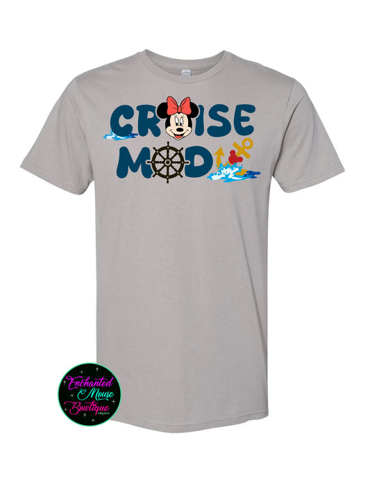 Cruise Mode, Disney Cruise Shirt, Minnie Disney Cruise Shirt, Cruise Mode, Matching Cruise Shirt, Disney Shirt, Disney Fantasy, Disney Wish, Disney Magic