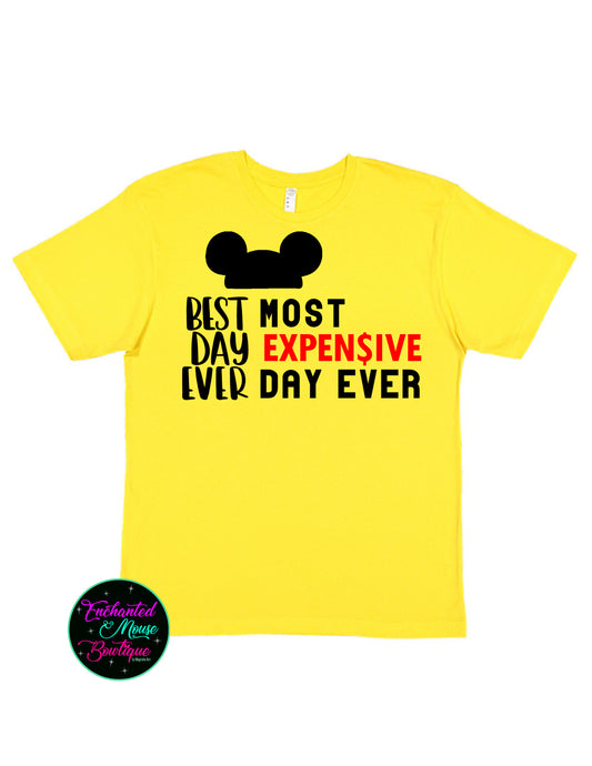 Best Day Ever Most Expensive Day Ever, Disney Dad Shirt, Funny Disney Shirt, Disney Shirt for Him, Mickey Shirt, Funny Disney Dad, Broke Tee