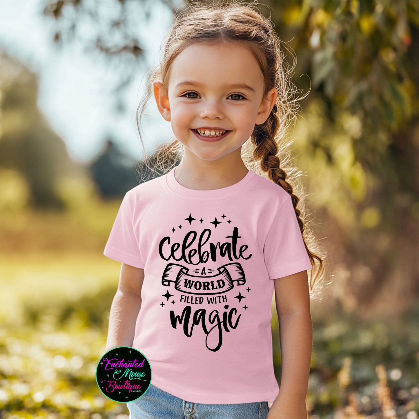 Celebrate A World Filled with Magic, Disney Shirt, Toddler Disney Shirt, Kids Disney Shirt, Minnie Mouse Shirt, Mickey Mouse Shirt, Magical