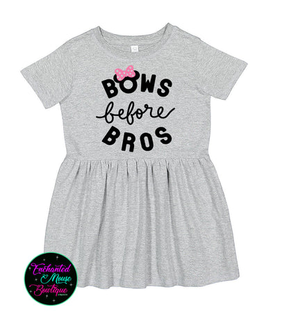 Bows Before Bros, Minnie Mouse Dress, Mickey Mouse Dress, Baby Disney Dress, Girls Disney Dress, Disney Dress, Toddler Disney Dress, Minnie Dress