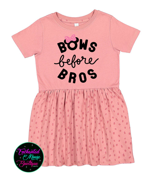 Bows Before Bros, Minnie Mouse Dress, Mickey Mouse Dress, Baby Disney Dress, Girls Disney Dress, Disney Dress, Toddler Disney Dress, Minnie Dress