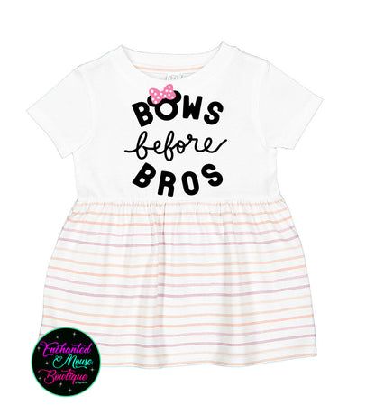 Bows Before Bros, Minnie Mouse Dress, Mickey Mouse Dress, Baby Disney Dress, Girls Disney Dress, Disney Dress, Toddler Disney Dress, Minnie Dress