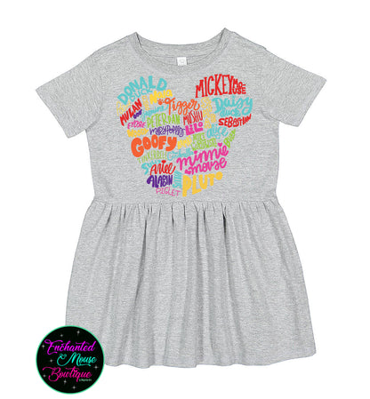 Disney Character Names, Girls Disney Dress, Disney Dress, Toddler Disney Dress, Infant Disney Dress, Baby Disney Dress, Disney World Dress